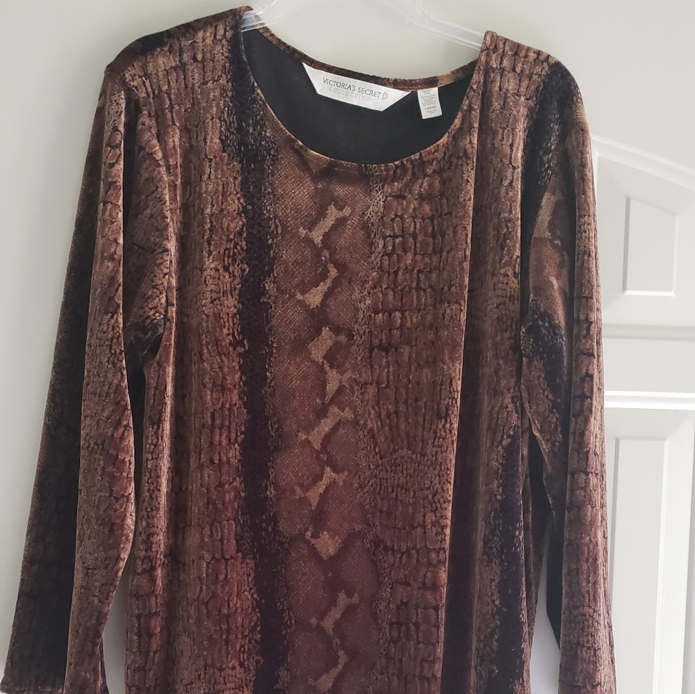 Vintage Victoria's Secret velvet reptile gown L